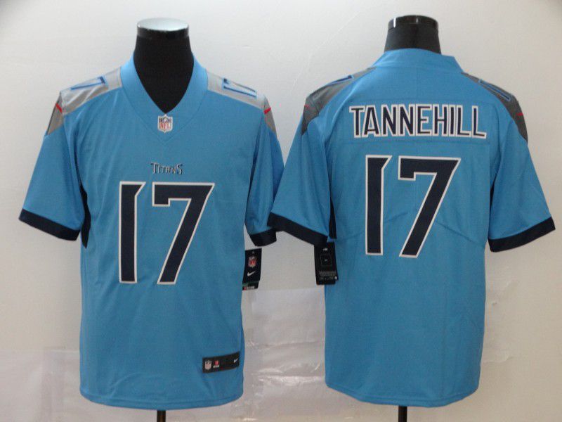 Men Tennessee Titans #17 Tannehill Light Blue New Nike Vapor Untouchable Limited NFL Jersey